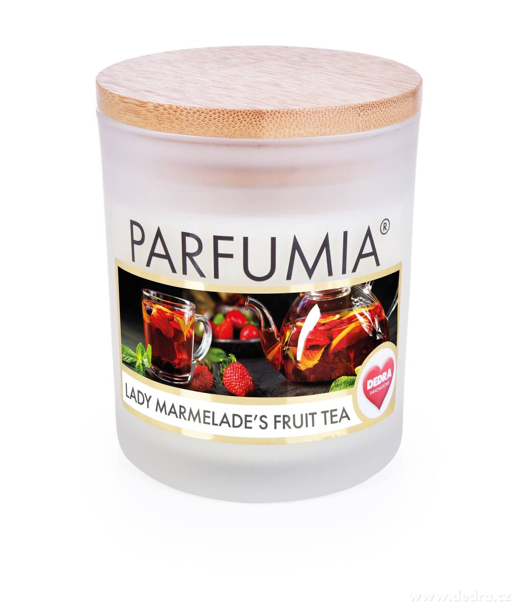 Sójová vonná EKO svíce PARFUMIA® pečený čaj, LADY MARMELADE’S FRUIT TEA  250 ml