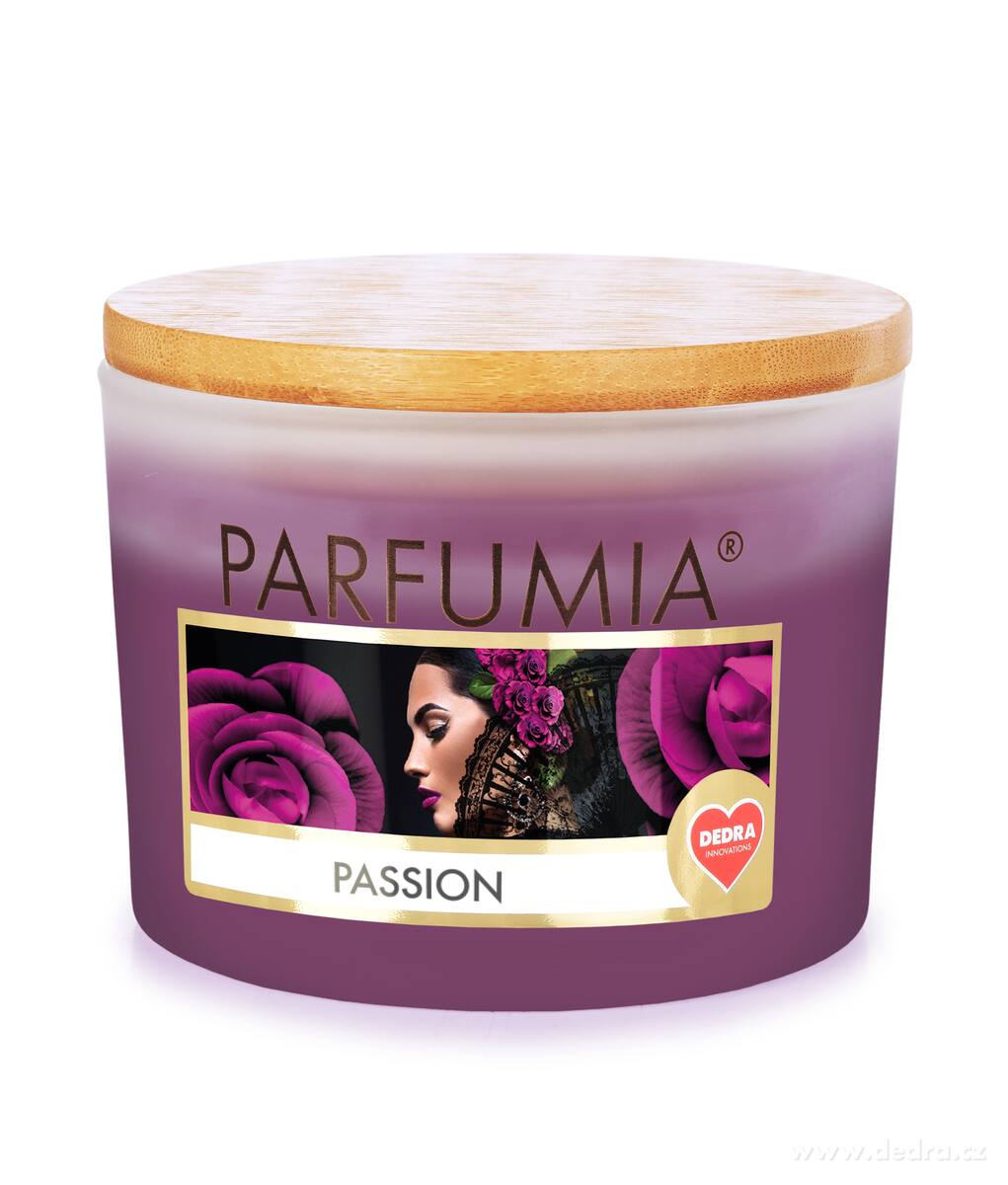 INTENSE 2 KNOTY sójová vonná EKO svíce PARFUMIA®, PASSION, 400 ml