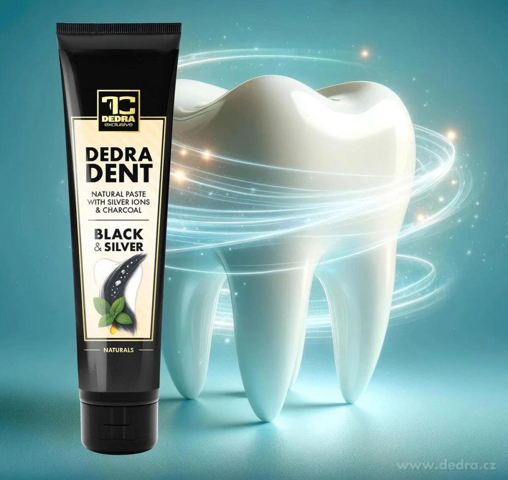 DEDRA DENT® přírodní zubní pasta BLACK & SILVER 100 ml