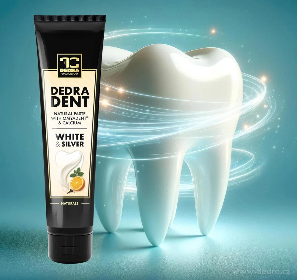 DEDRA DENT® Přírodní bělící zubní pasta WHITE & SILVER 100 ml 