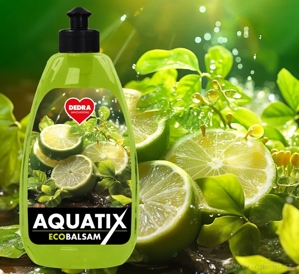 DEDRA Rostlinný koncentrát na nádobí, BERGAMOT & LEMON, ECOultra AQUATIX® , 500 ml
