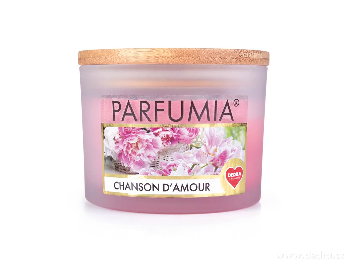 INTENSE 2 KNOTY sójová vonná EKO svíce PARFUMIA® CHANSON D’AMOUR, 400 ml