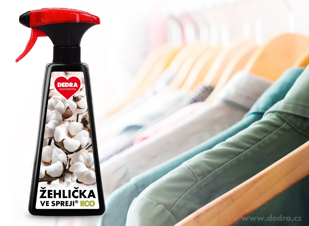DEDRA ECO žehlička ve spreji® WHITE COTTON  500 ml