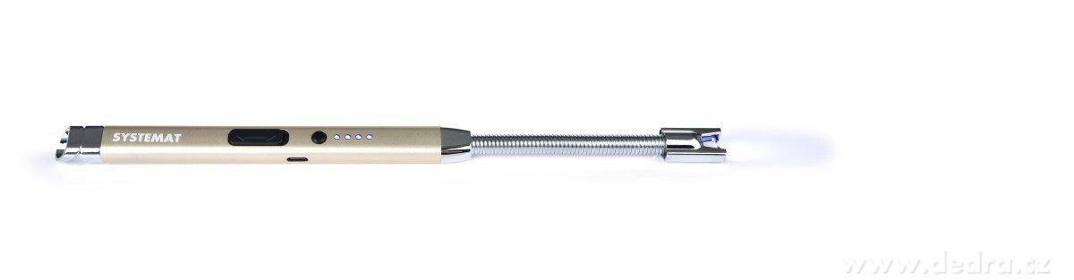 Dobíjecí USB plazmový zapalovač s LED osvětlením, SYSTEMAT