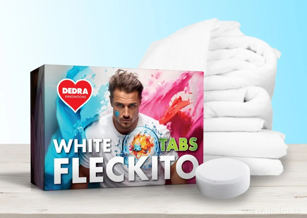 DEDRA Tablety na skvrny na bílém prádle WHITE FLECKITO 