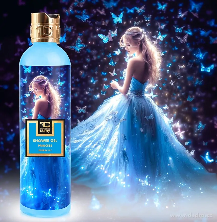 DEDRA Přírodní sprchový gel s glycerinem a Aloe vera, PRINCESS, 320 ml