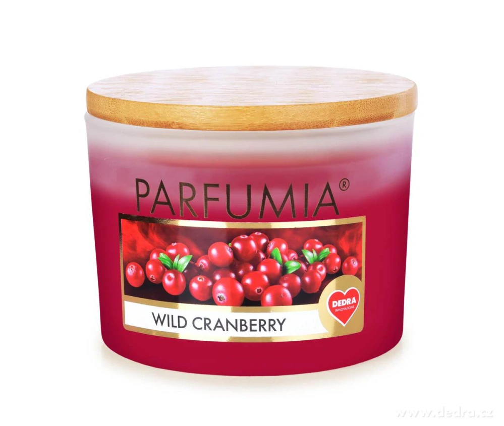 INTENSE 2 KNOTY sójová vonná EKO svíce PARFUMIA® WILD CRANBERRY, 400 ml