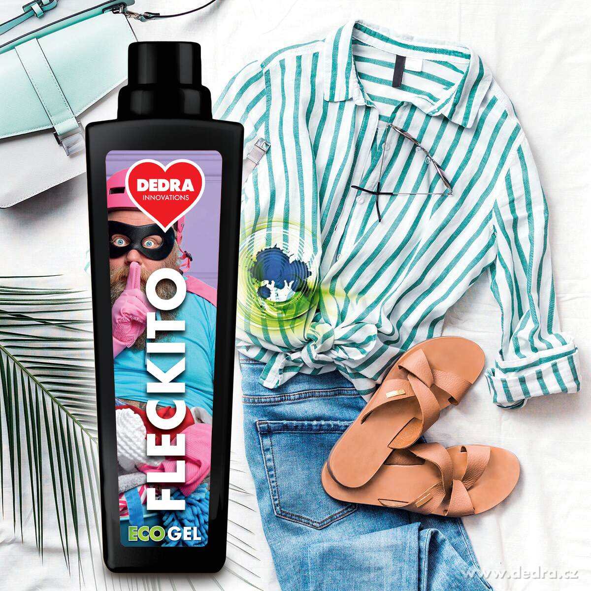DEDRA EKO tekutý odstraňovač skvrn FLECKITO ECO GEL, 1500 ml
