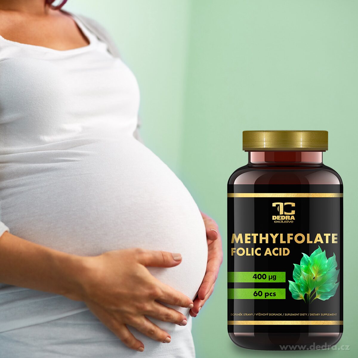 DEDRA METHYLFOLATE - KYSELINA LISTOVÁ 400 μg, doplněk stravy 60 kapsli
