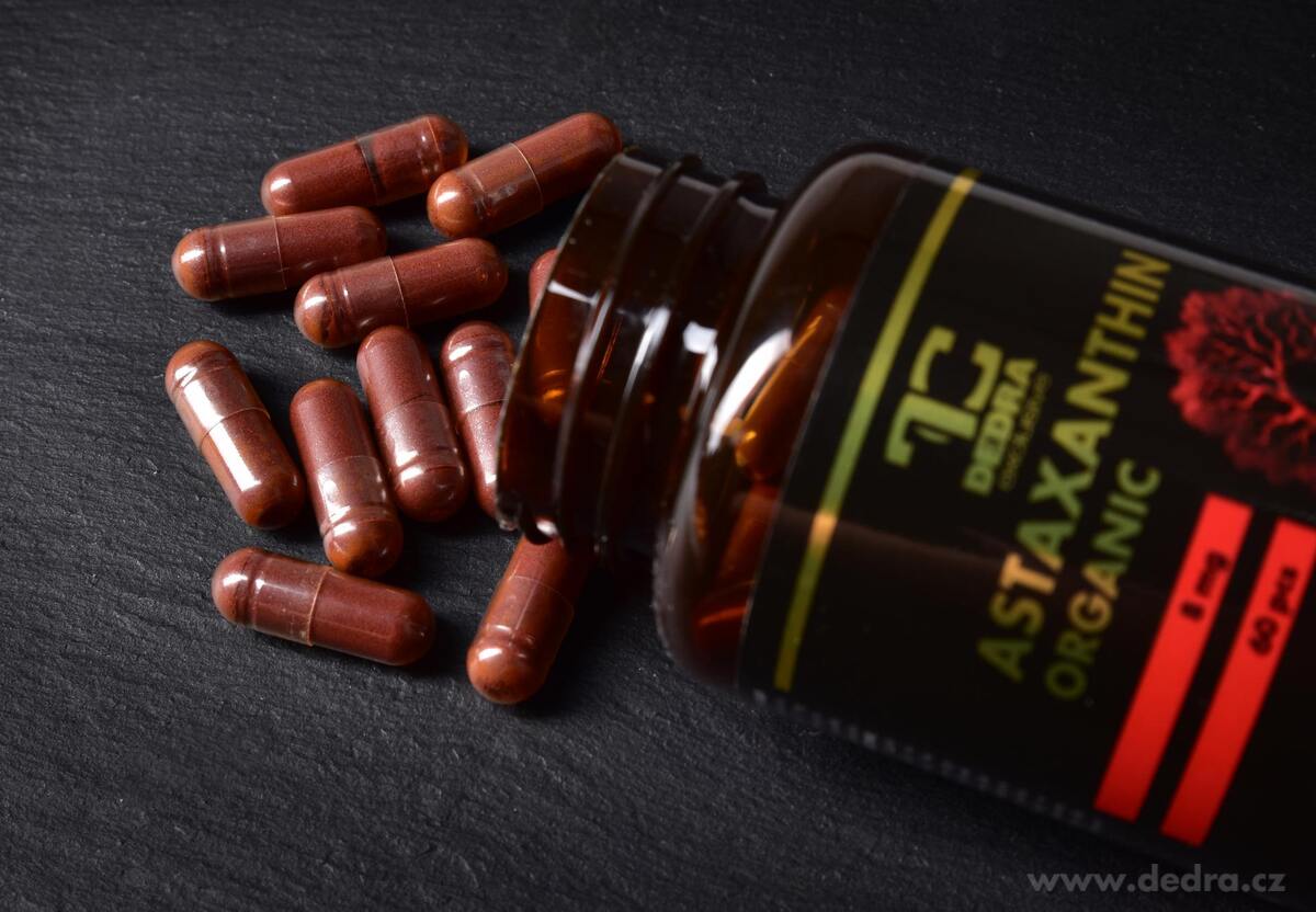 Dedra ASTAXANTHIN organic 8 mg, doplněk stravy 60 kapslí