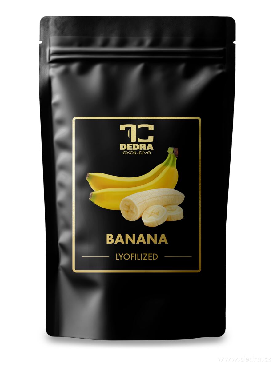 DEDRA KŘUPAVÉ BANÁNY - lyofilizované plátky, ovoce sušené mrazem, 50 g