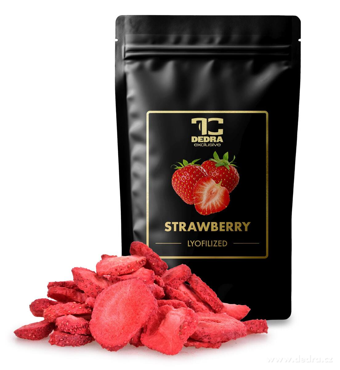 DEDRA RUDÉ JAHODY - lyofilizované plátky, ovoce sušené mrazem, 50 g