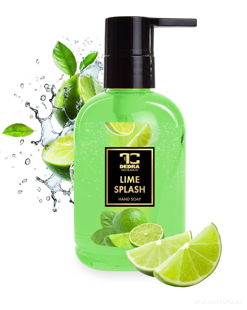DEDRA Přírodní šetrné tekuté mýdlo s glycerinem LIME SPLASH 310 ml