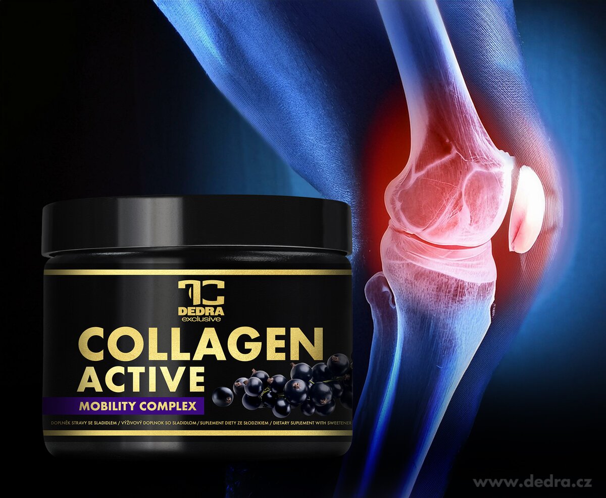 DEDRA COLLAGEN ACTIVE, kolagenový nápoj, černý rybíz 200 g