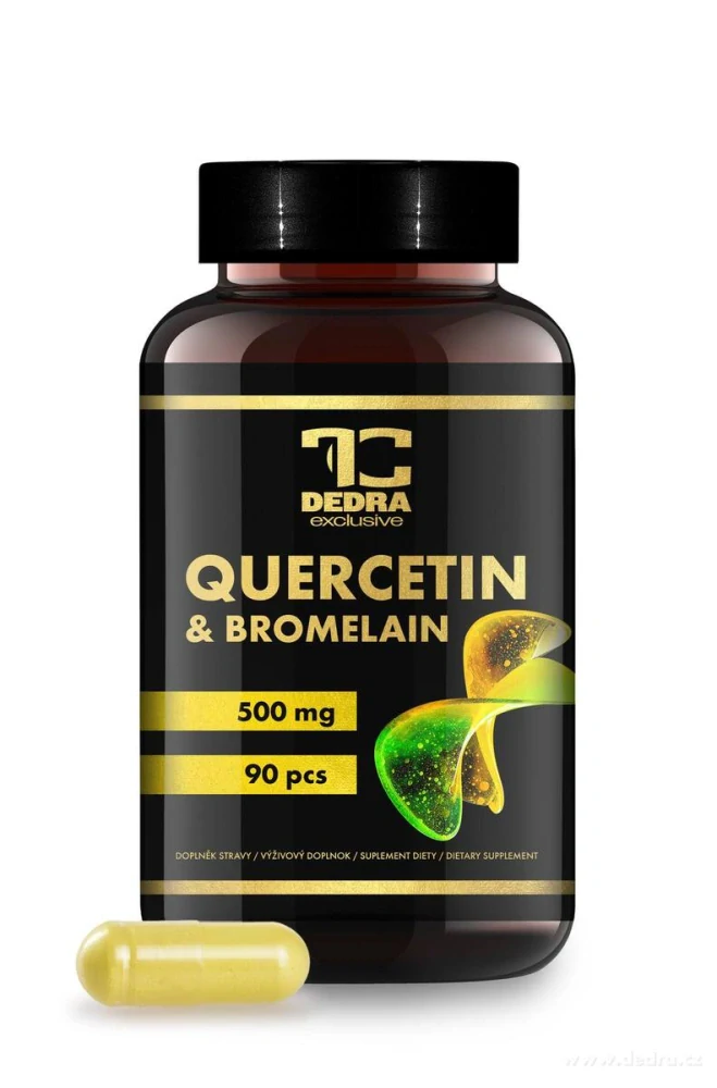 DEDRA QUERCETIN + BROMELAIN 500 mg , 90 kasplí