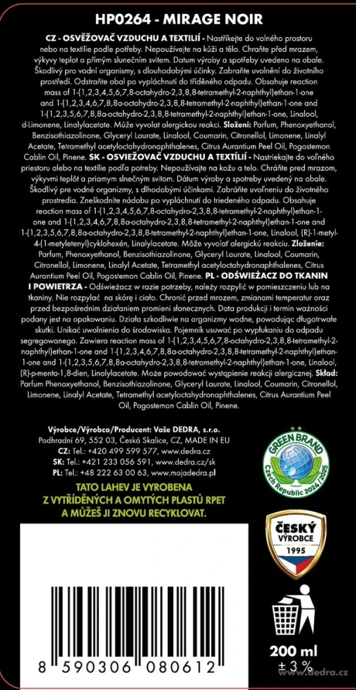 DEDRA Dárková sada MIRAGE NOIR | 3+1 ZDARMA