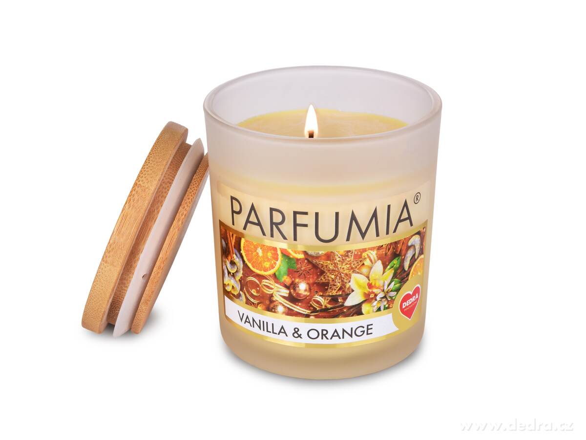 Sójová vonná EKO svíce PARFUMIA®, VANILLA & ORANGE, 250 ml