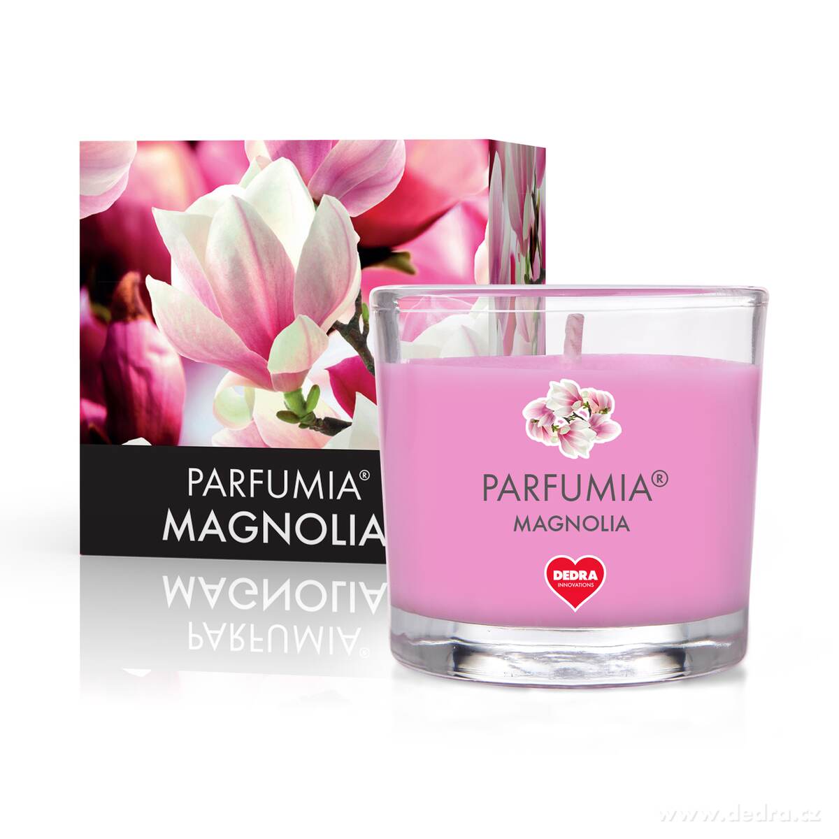 Votivní sójová vonná EKO svíce PARFUMIA®, MAGNOLIA, 55 ml