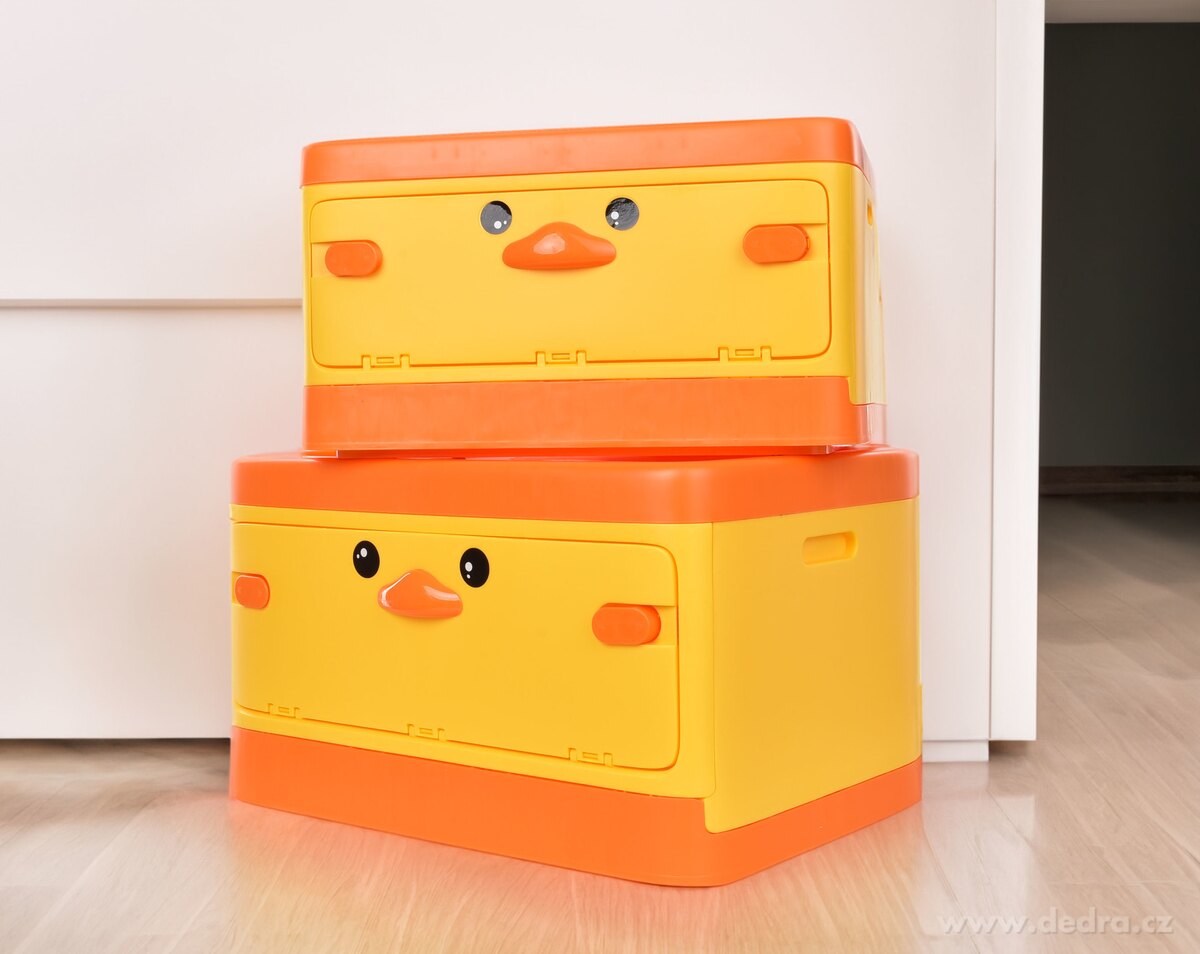 úložný box s víkem,  VESELÁ KAČENKA 50 x 35 x 30 cm,