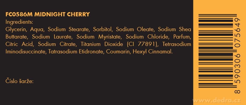 Dedra Přírodní rostlinné mýdlo s bambuckým máslem, MIDNIGHT CHERRY, 85 g