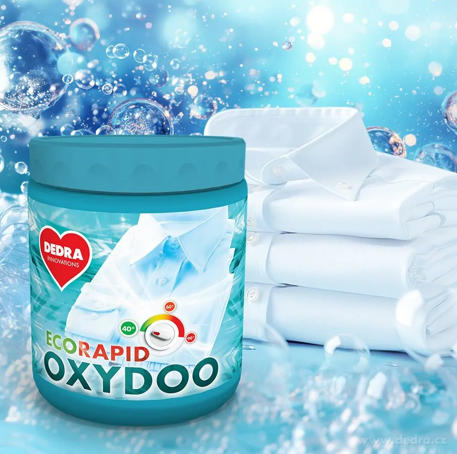 OXYDOO ECORAPID Univerzální bělidlo na bázi aktivního kyslíku 1000 g+ DÓZA ZDARMA