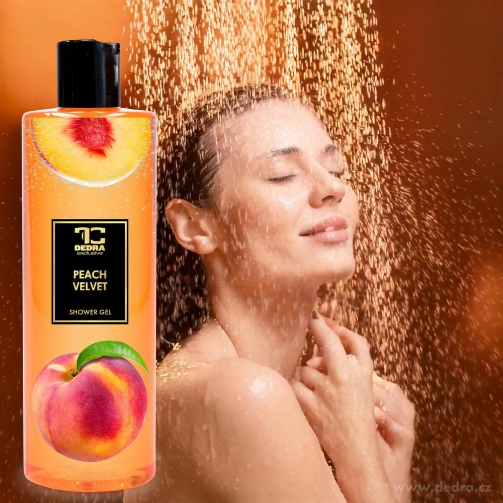 Dedra Přírodní šetrný sprchový gel s glycerinem PEACH VELVET, 420 ml