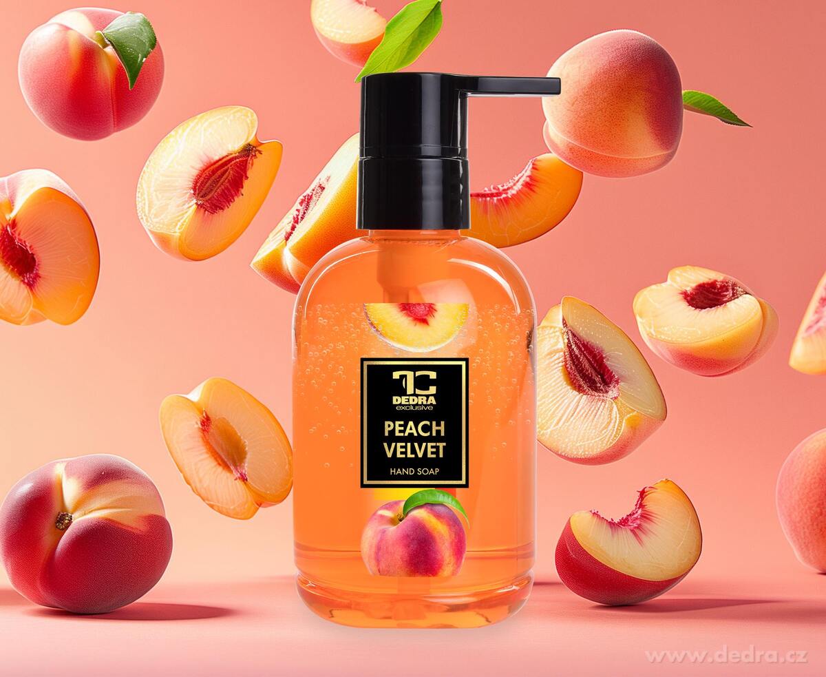 DEDRA Přírodní šetrné tekuté mýdlo s glycerinem PEACH VELVET 310 ml