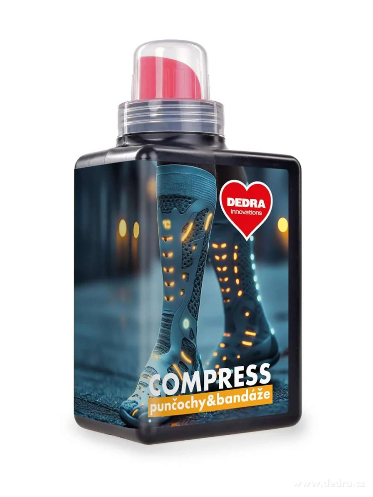 DEDRA COMPRESS gel na praní kompresních punčoch, bandáží & ortéz 500 ml= 20 praní