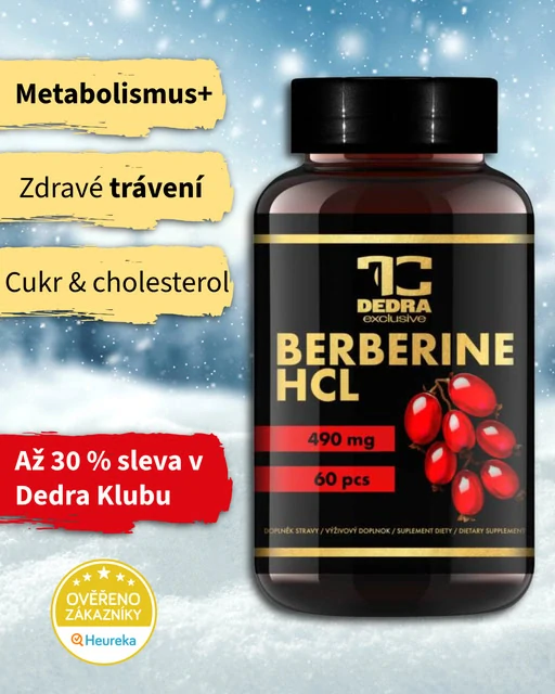 DEDRA BERBERINE 490 mg, 97 % HCl, 60 kapslí