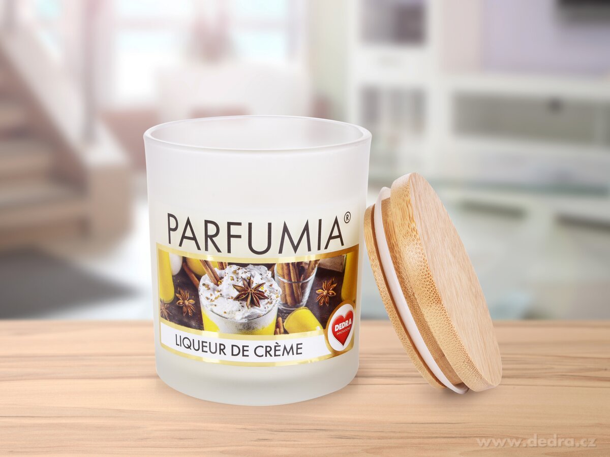 Sójová vonná EKO svíce PARFUMIA®  vůně  vaječný likér, LIQUEUR DE CRÈME 250 ml