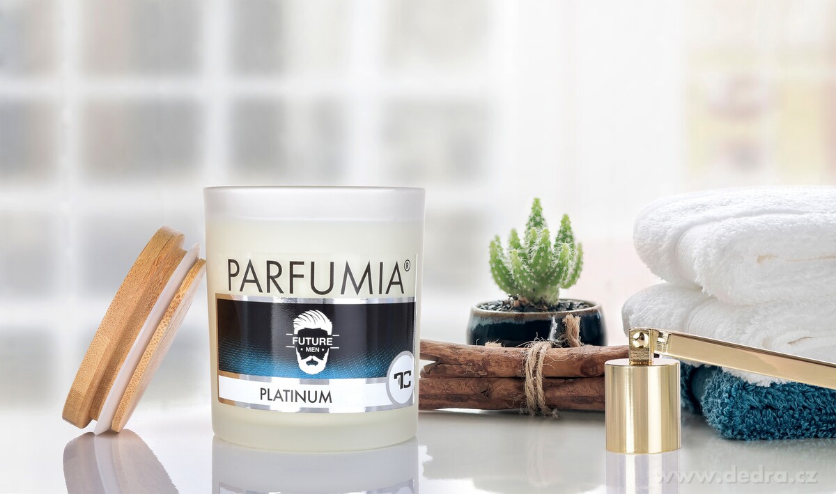 Sójová vonná EKO svíce PARFUMIA®  vůně PLATINUM 250 ml