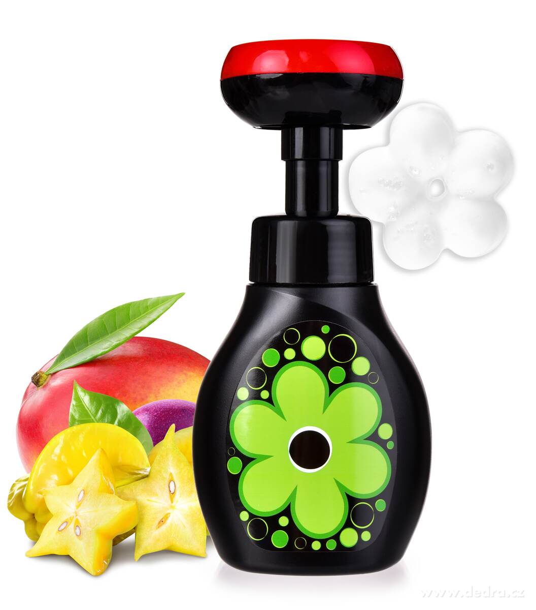 Pěnové mýdlo na ruce i tělo s veselým napěňovačem, ovocná vůně DAISY FRUIT, 300 ml