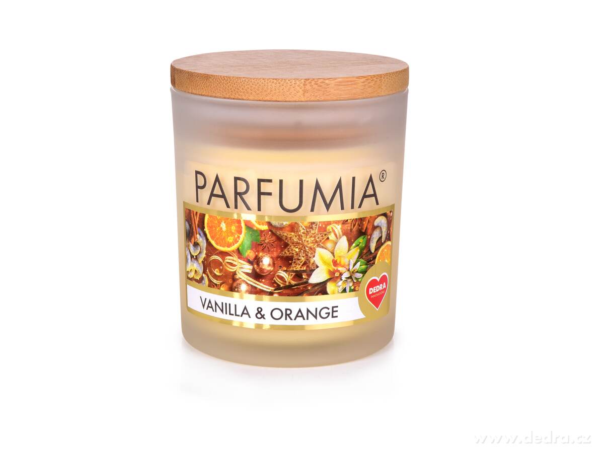 Sójová vonná EKO svíce PARFUMIA®, VANILLA & ORANGE, 250 ml