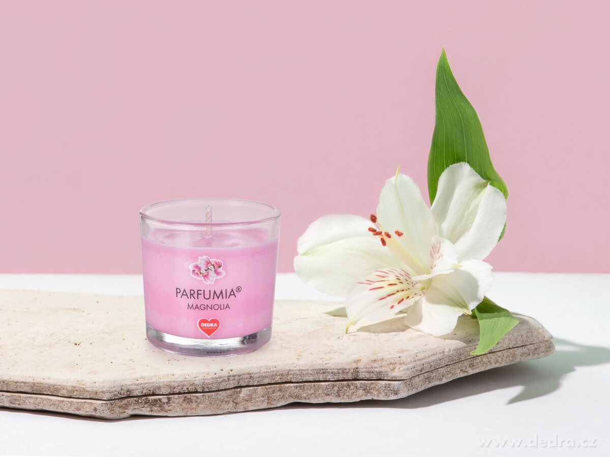 Votivní sójová vonná EKO svíce PARFUMIA®, MAGNOLIA, 55 ml