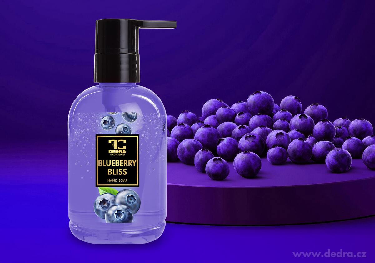 DEDRA Přírodní šetrné tekuté mýdlo s glycerinem BLUEBERRY BLISS 310 ml
