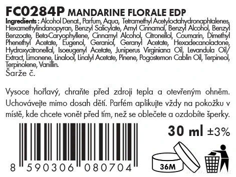 DEDRA Dámská parfémová voda (EDP) MANDARINE FLORALE 30 ml