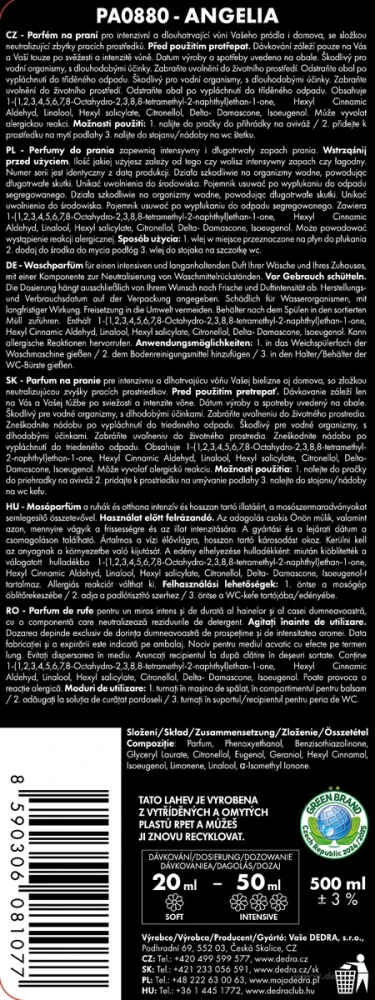 DEDRA Rodinné balení PARFUMAGE Parfém na praní a úklid  3 x 500 ml