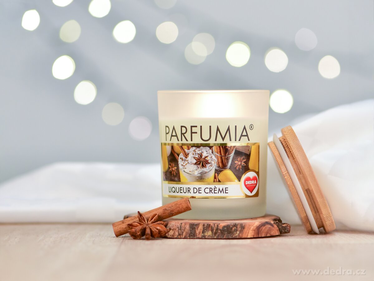 Sójová vonná EKO svíce PARFUMIA®  vůně  vaječný likér, LIQUEUR DE CRÈME 250 ml