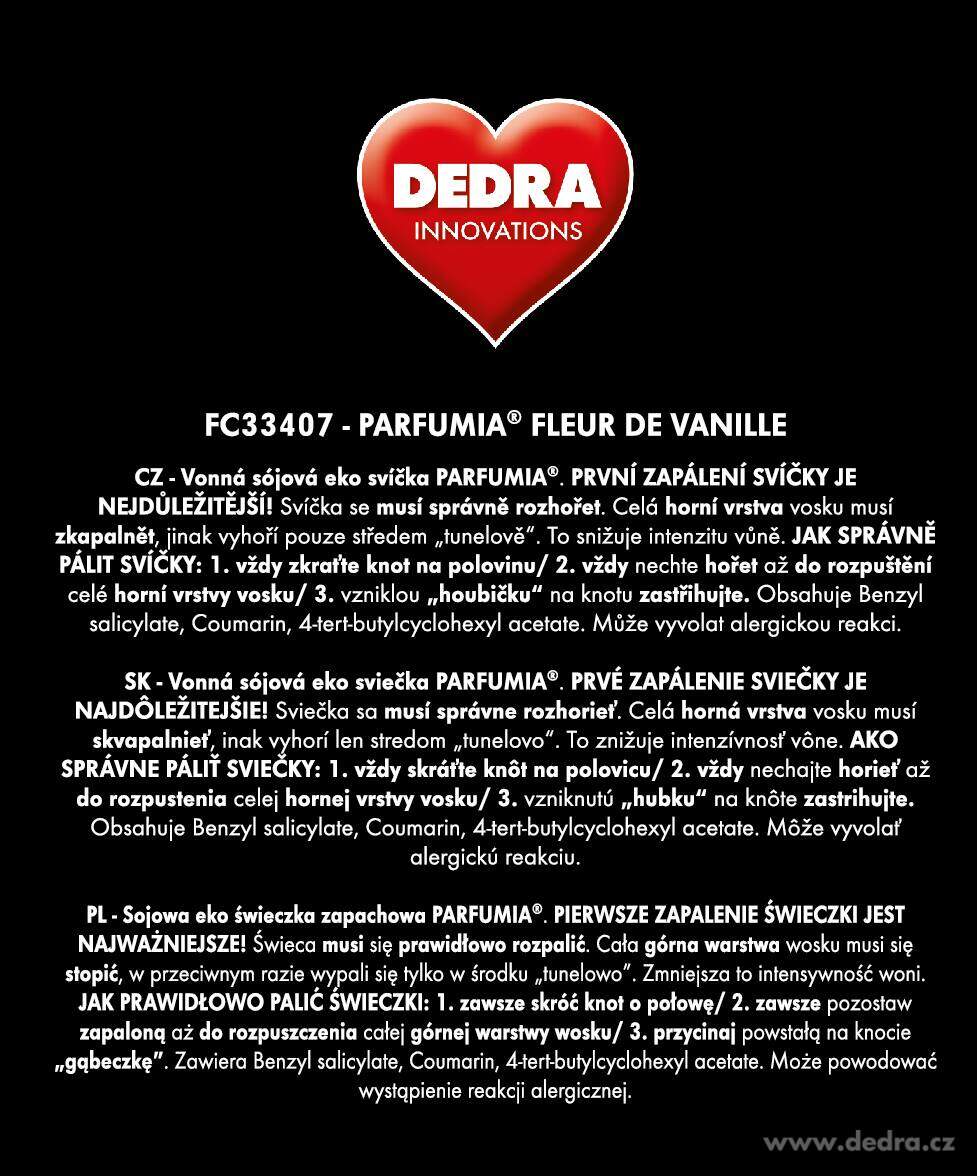 INTENSE 2 KNOTY sójová vonná EKO svíce PARFUMIA® FLEUR DE VANILLE, 400 ml