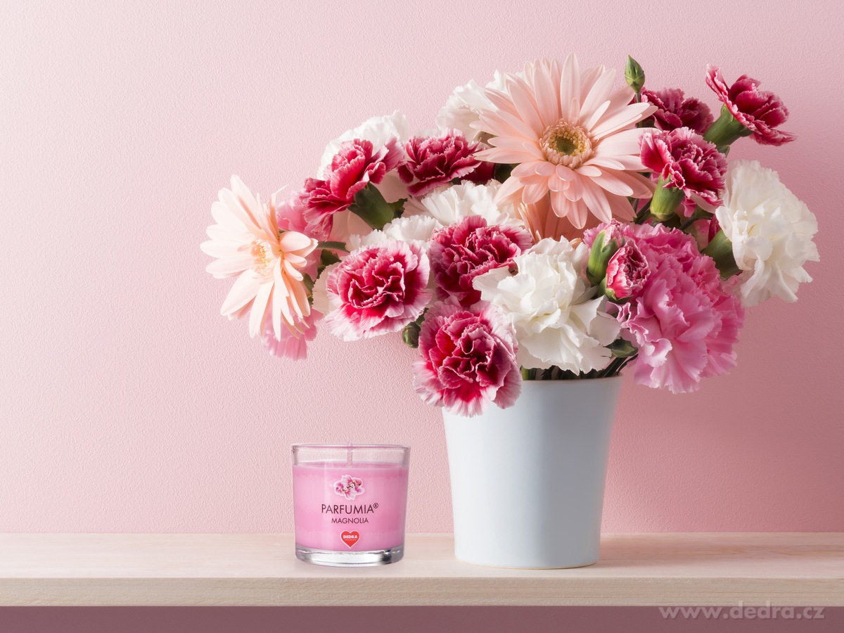 Votivní sójová vonná EKO svíce PARFUMIA®, MAGNOLIA, 55 ml