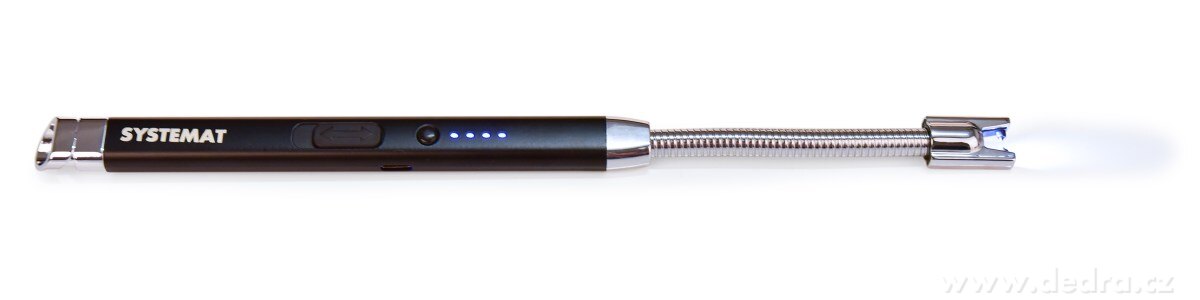 Dobíjecí USB plazmový zapalovač s LED osvětlením, SYSTEMAT
