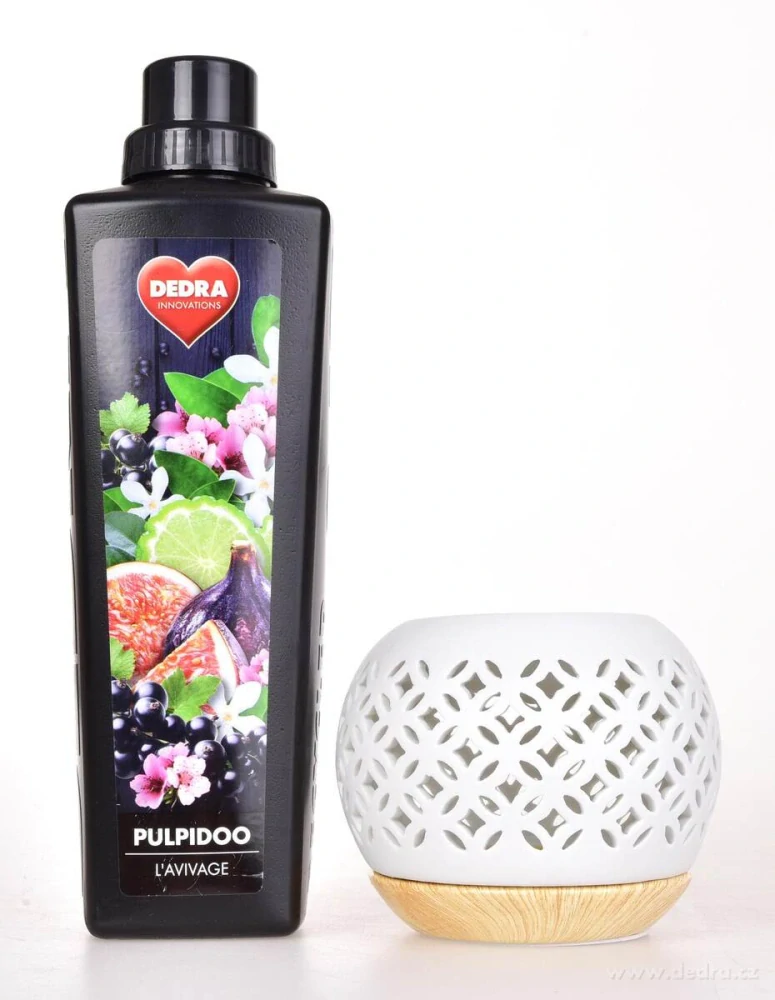 Keramická aromalampa s krajkovým dekorem, matná bílá