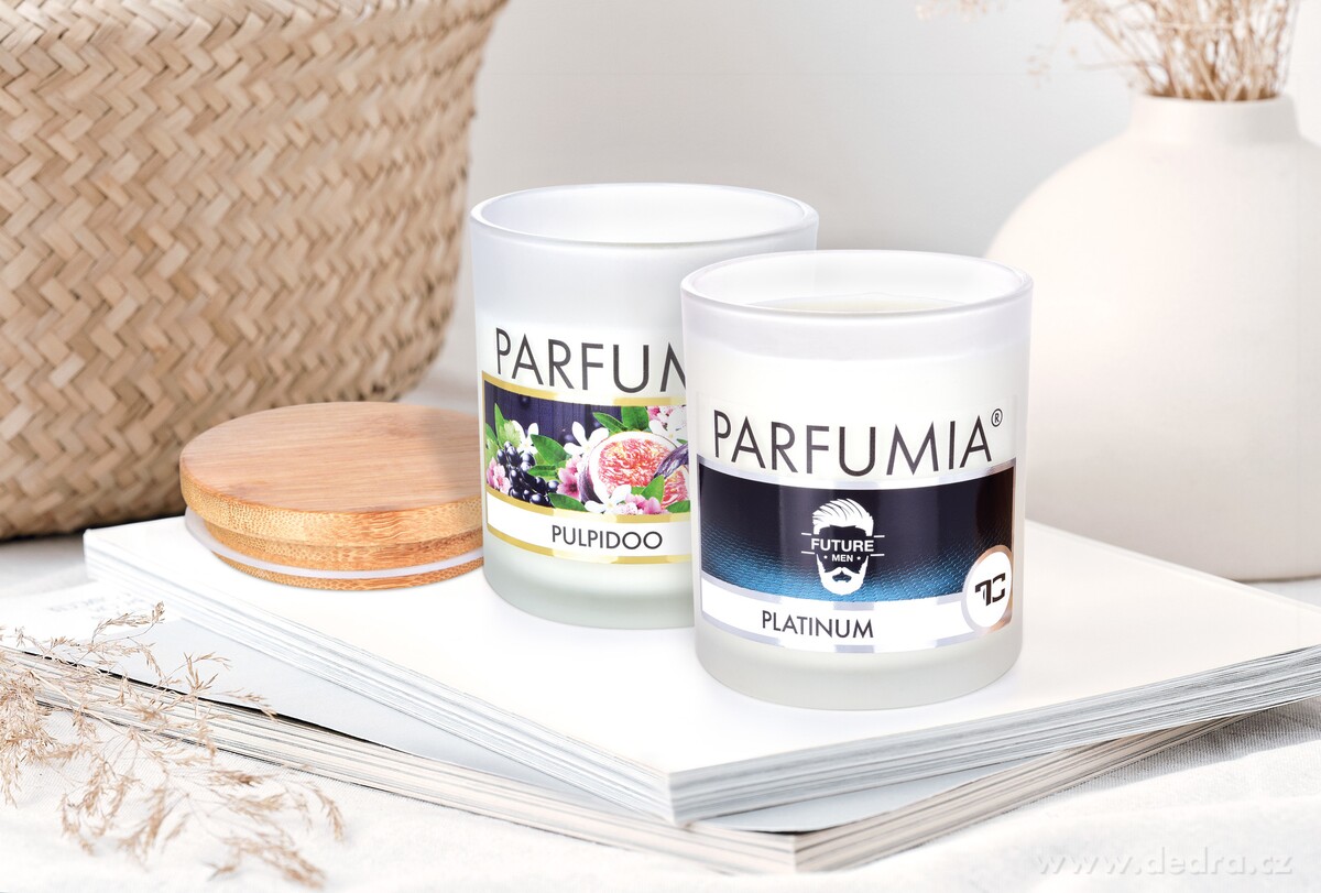Sójová vonná EKO svíce PARFUMIA®  vůně PLATINUM 250 ml