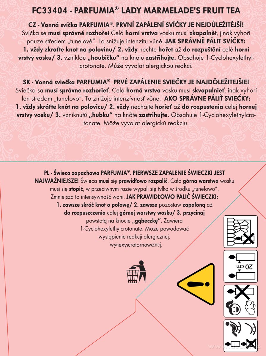 INTENSE 2 KNOTY sójová vonná EKO svíce PARFUMIA® pečený čaj LADY MARMELADE’S FRUIT TEA, 400 ml