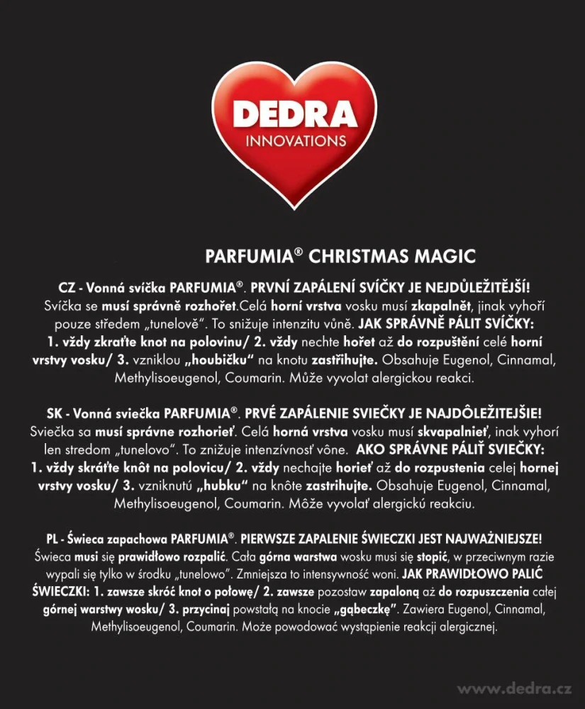 INTENSE 2 KNOTY sójová vonná EKO svíce PARFUMIA® vánoční CHRISTMAS MAGIC 400 ml