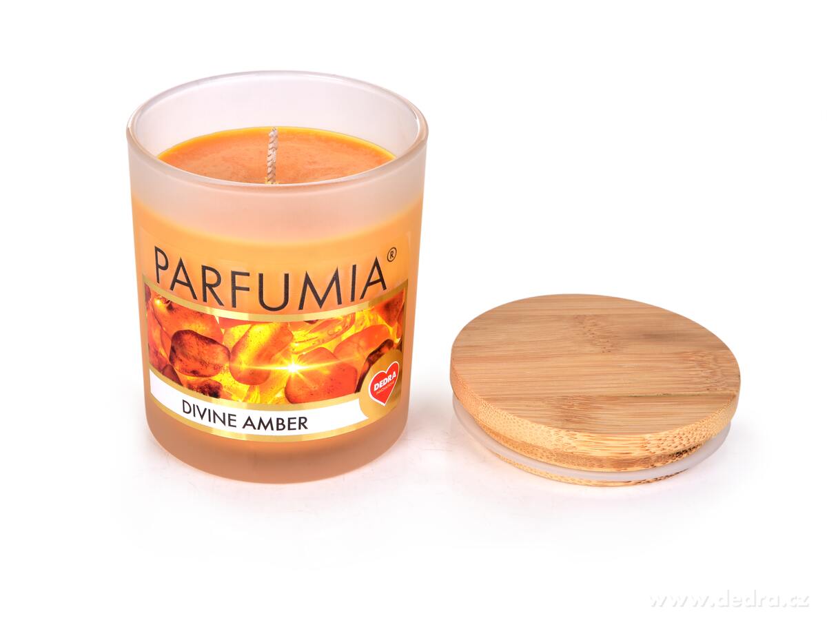 Sójová vonná EKO svíce PARFUMIA®, DIVINE AMBER 250 ml