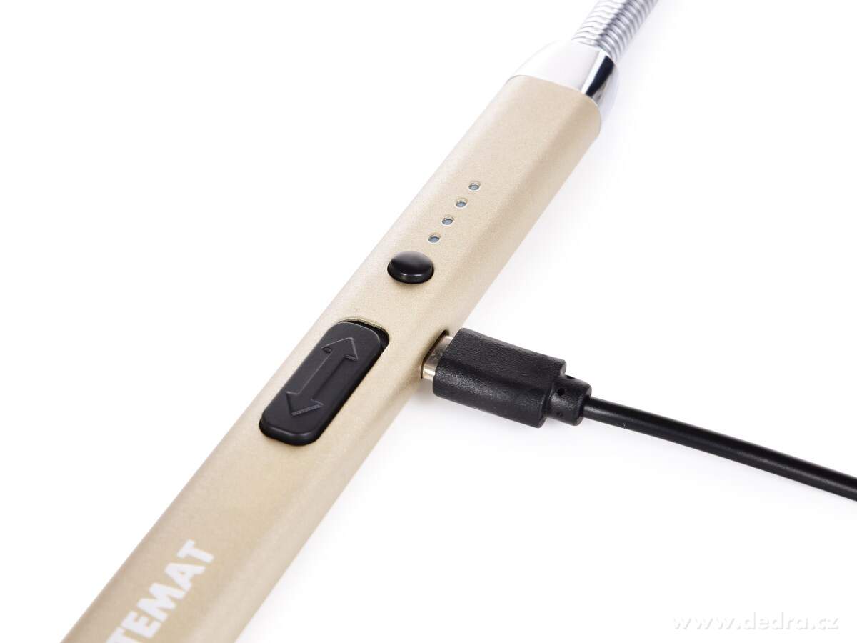 Dobíjecí USB plazmový zapalovač s LED osvětlením, SYSTEMAT