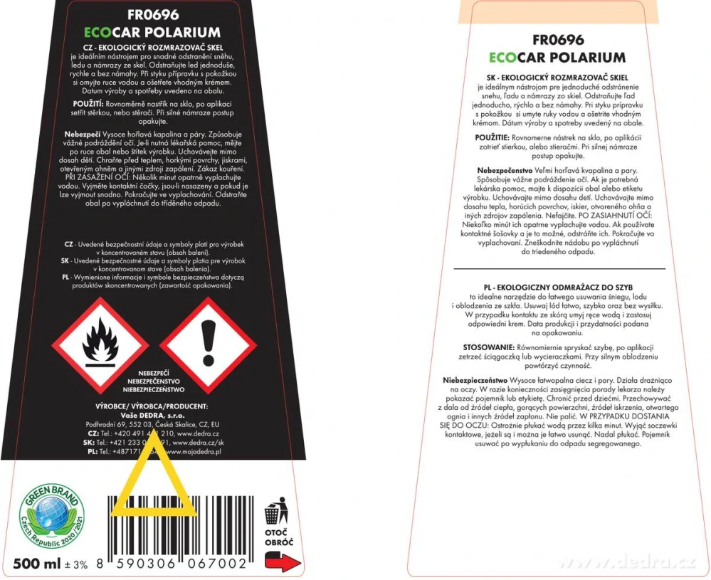 Dárková sada AUTOKOSMETIKY DEDRA, 5+1 ZDARMA