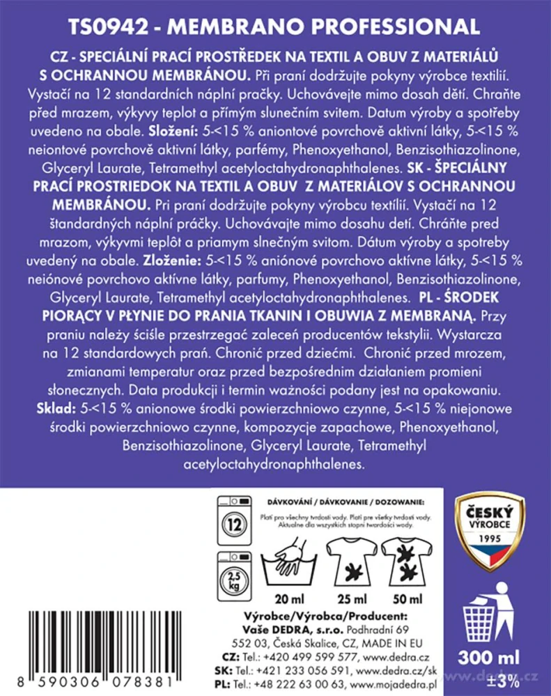 DEDRA ANTIREFLEX BRILEX® čisticí sprej na brýle s antireflexní úpravou & UV filtrem,30 ml