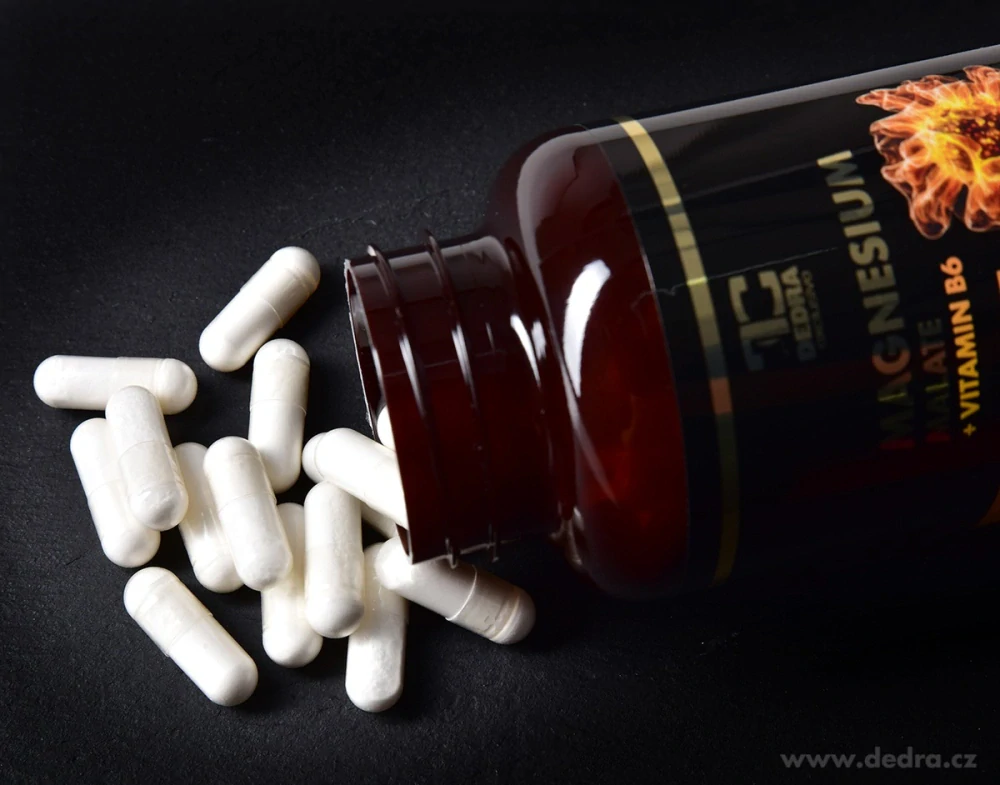 DEDRA MAGNESIUM MALÁT 740 mg & VITAMIN B6 energie & proti únavě,90 kapslí